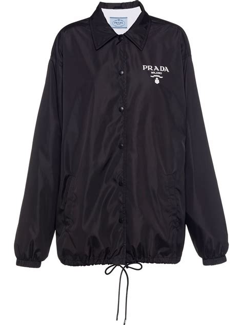 prada nylon technical overshirt jacket|Black Re.